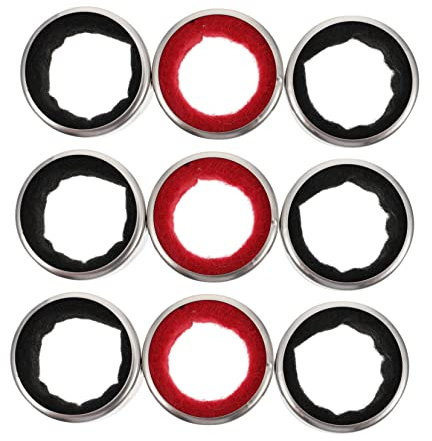 LABRIMP Stainless Steel Wine Bottle Collars Drip Proof Wine Drip Rings 9pcs Set Spill Prevention