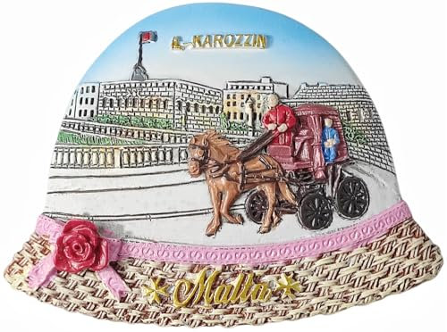Calamita per frigorifero con cappello Malta, souvenir turistico, decorazione 3D, adesivo magnetico artigianale