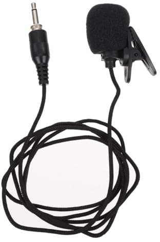TOYANDONA Micrófono para Grabar Música Clip de Solapa 3.5mm Compatible Laptops y Tablets Diseño Portátil y Material Nylon para Grabación de Video y Reuniones