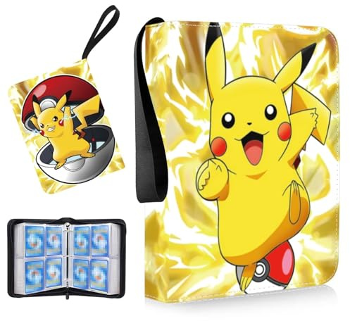 Card Binder for Pokemon, 4 Pocket Trading Card Binder 400 Pockets 50 Page Card Holder Album