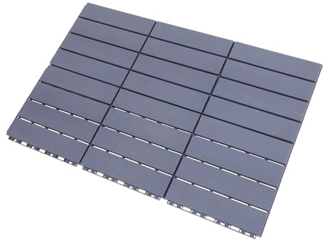 NUOBESTY 6 Pezzi Di Piastrelle Per Pavimenti In Plastica Impermeabili Per Esterni Per Giardino Cortile Patio Balcone Veranda Grigio Pp