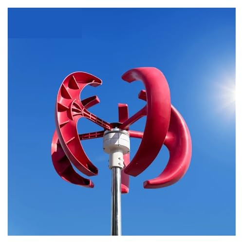 Turbina aerogeneradora de 5000 W, turbina aerogeneradora de eje vertical, bajo nivel de ruido, baja velocidad del viento de arranque, 12 V, 24 V, 48 V, molino de viento con cargador MPPT Generación de