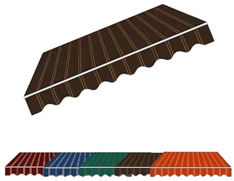 Tessuto di ricambio per tenda da giardino retrattile, copertura in poliestere impermeabile, 400 x 300 cm, tenda avvolgibile per esterni, soluzione ombreggiante