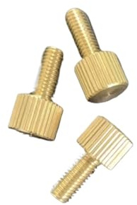 5-10 Stück Messing-Rändelschrauben M2, 0,5, M3, M4, M5, M6, Messing-Schrauben mit kleinem Kopf, handfest anzuziehen Für Arten von Ständer und Maschinen(5mm,M2.5 10PCS)