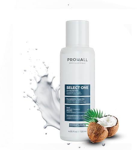 Prohall Keratina Para Alisar el Cabello Sin Formol Alisado Brasileño 120ml | Hasta 6 Meses de Duración-Apto Para Pelo Rizado, Ondulado, Crespo, Afro, Grueso, Fino, Teñido-Select One