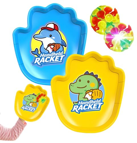 Palm Clapping - PP Silicone, 7.09x6.5x0.91in Toss And Catch Game Set Light-Up Balls | Outdoor Racket Toy, Kids Sports Toy For Beach, Yard, Playground, Birthday, Christmas, Stocking Stuffer, Boys, Girl