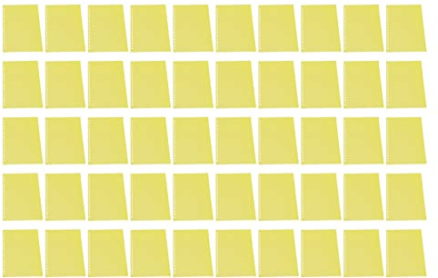 50 pezzi di proteggi-fogli opachi A5, copertina traslucida in plastica PP per rilegatura di documenti con 20 fori, ideale per quaderni, rapporti e presentazioni; resistente (Giallo)