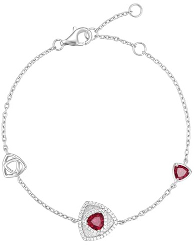 FANCIME Trinity Leroy triangel födelsesten armband dam 925 sterlingsilver kedja ädelsten armband årsdag födelsedag alla hjärtans dag fina smycken presenter för kvinna dina kvinnor