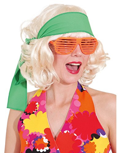NET TOYS Hippie Haarband 70er Jahre Stirnband grün Flower Power Kopfband 60er Jahre Haar Band Peace Haarschmuck Fasching Mottoparty Kopfschmuck Karnevalskostüme Accessoires