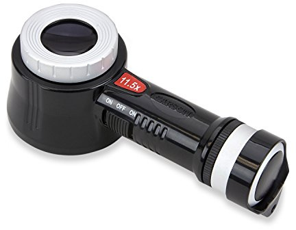 Carson Serie Pro MeasureLoupe, 11,5x, Lente d'ingrandimento per torcia illuminata a LED con lente asferica (CP-45)