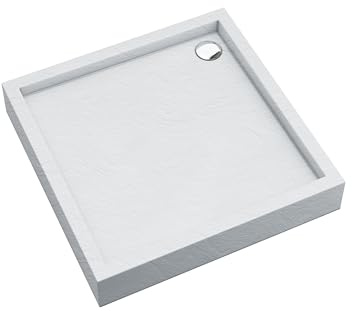AQUABAD Duschwanne/Duschtasse Elegana mit LeakProtect Technologie White Stone 90x90cm Quadrat