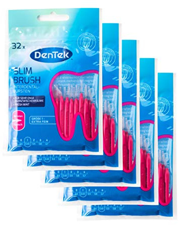 5x Interdental-Bürsten-32 Stk extra fein DenTek 2-3 mm - Slim Brush Vorteilspackung