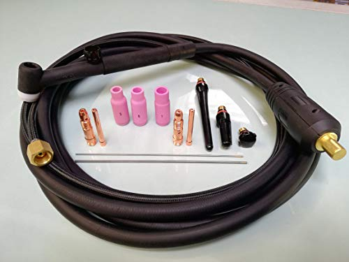 WIG TIG Schweißbrenner Set Schlauchpaket SR 17V mit Ventil 4m SK25 (9er Dorn) od. Sk35 (13er Dorn) (Sk 25 9mm Dorn)