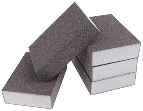5 Schleifschwamm für Farbe Füller Lack und, Grau 400-600 grob