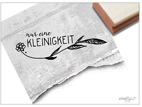 Stempel Textstempel NUR EINE KLEINIGKEIT - Schriftstempel für Glückwünsche, Karten Briefe Geschenkanhänger Geschenk Basteln Deko - zAcheR-fineT