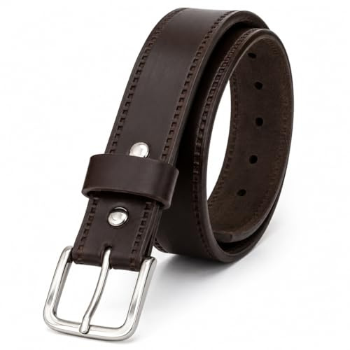 Streeze 24mm Ledergürtel für Jungen. Brauner Kinderledergürtel Schulgürtel (61cm - 65cm Taille, Braun)