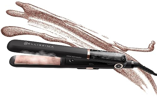 Bellissima My Pro Steam B28 100 Professional Steam Hair Straightener for a Long-Lasting Smooth Result, Ceramic Coated Plates, Adjustable Temperature 170 / 200 / 230 °C, Rapid Heat Technology, UK Plug