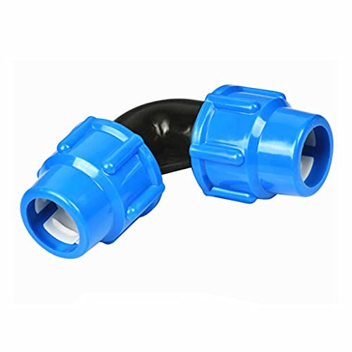 Schneller Gelenk-Ellbogen-PE-Rohr-Fittings-Kappe, Schnelle Verbindungsverbinder 16mm 20mm 25mm 32mm 40mm 50mm 63mm (Color : Blue, Size : 32mm)