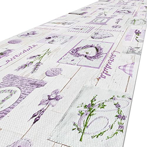 ANRO Küchenteppich Küchenläufer rutschfest & waschbar Teppich Küche Läufer Teppichläufer Bodenmatte für Küche Flur Lavendula Abwaschbar 180 x 48cm