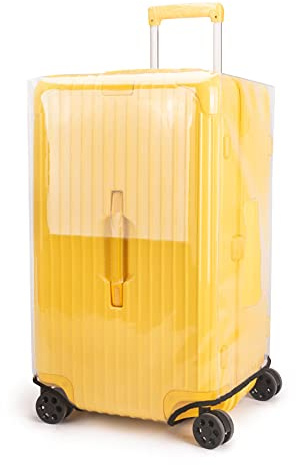 Klmsscxy Housse de Protection en PVC imperméable pour Valise à roulettes, Transparent, 81 cm, Simple et Facile