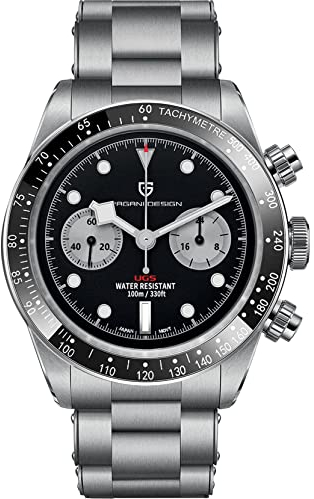 Pagani Design Herren-Armbanduhr Saphir Sport Quarzuhr Edelstahl Herren Wasserdicht Armbanduhr VK63 Uhrwerk Mode Chronograph