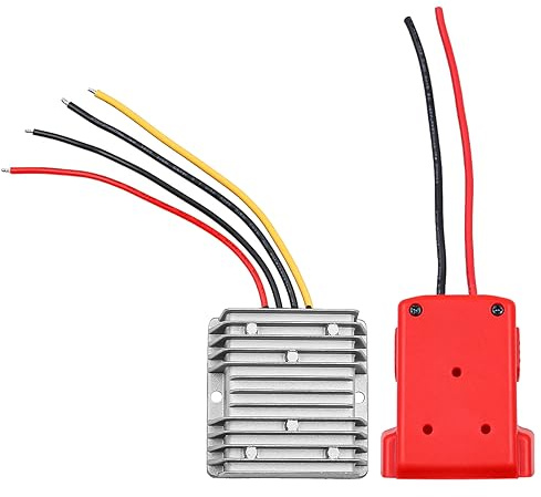 WANGCL Step Down DC Voltage Converter for Milwaukee 18V to 12V Battery Dock Power 180W Inverter Connector DIY Adapter Automatic Buck Boost Converter Regulator