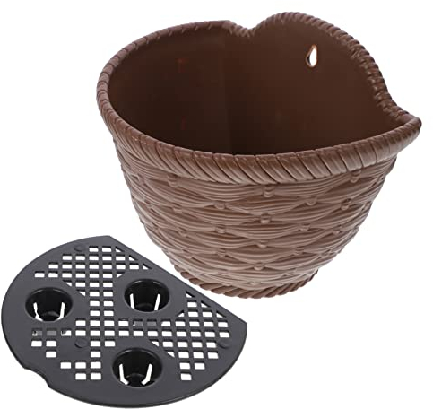 TINEASUR Hängende Blumentöpfe Im Rattan-Look Stilvolle Pflanzgefäße Für Balkon Und Garten Wetterbeständig Und Langlebig Für Innen Und Außenbereich Mit Praktischen