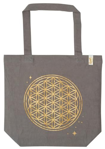 Generisch moses. Omm for you Shopper Bio-Baumwolle Flower of life | Maße ca. 37 x 38 x 13 cm | Einkaufstasche aus Bio-Baumwolle | Beutel zum Einkaufen I Alltagstasche I Stofftasche