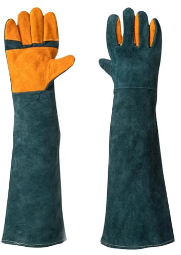 Bissfeste Handschuhe - Verstärktes Leder Beißband Hundetraining für große Hunde| Anti-Biss-Handschuhe für den Umgang mit Haustieren, Pannen- und kratzfeste Hundebisshülle für Haustierfallen