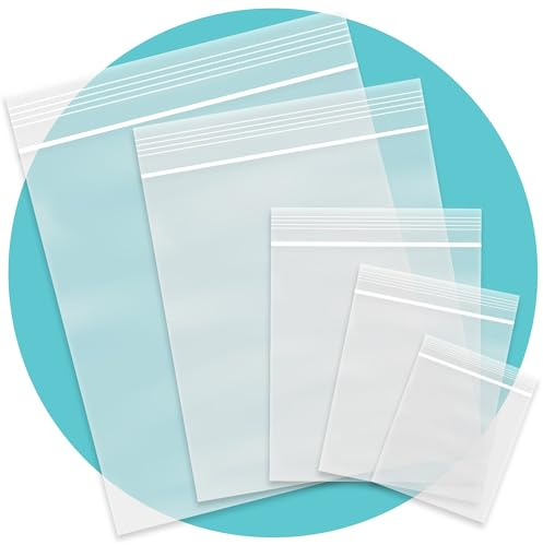 Triplast Grip Seal Clear Plastic Bags - Pick Qty & Size: 100 x G11 (6x9) - Multipurpose Resealable Polythene Pouches - Click & Seal Food Safe Reusable Freezer Bags for Portion Control Food Storage