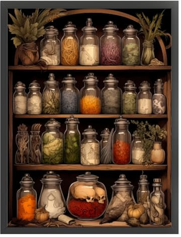 ARVALOLET Set per punto croce 11CT stampato in cotone ecologico, 45 x 60 cm, motivo: pozione magica