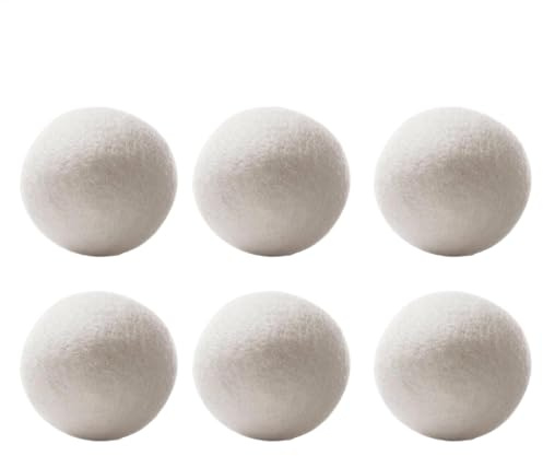 Wiederverwendbarer Weichspüler, natürlicher Weichspülerball, Bio-Wollweichspülerball, Duft, Fussel-Wolle, Trocknerbälle, Wäsche-Weichmacherbälle, Trocknerbälle für Sens