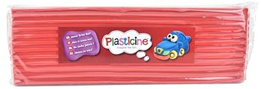Plasticine 400g, Rot, Modelliermasse für Animatoren und Modellbauer, leicht zu formen, ideal für Skulpturen, Modelle und Stop-Motion