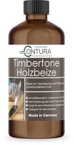Contura Holzbeize Timbertone Holzfarbe Tischler Positiv Beize Holz Farbe Wasserbeize Modern Parkett Möbel (Eiche Antik, 250ml.)
