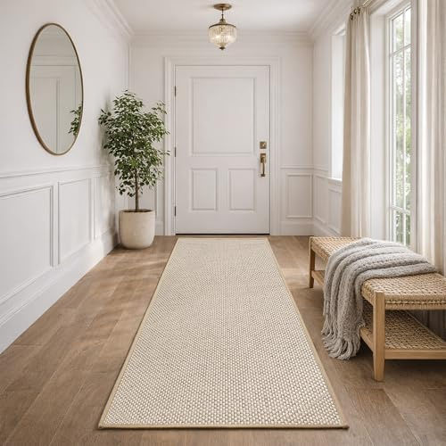 Tuocal Fußmatte Innen 80 x 120 cm Schmutzfangmatte, rutschfest Fussmatte Waschbar, Dünne Türmatte Eingangsteppich Innen, Absorbierend Teppich für Eingang, Flur, Haustür
