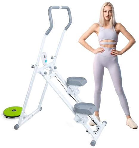 ohfruit [Neues Upgrade] Treppensteiger für Heim-Fitnessübungen – Faltbare StairMaster, vertikale Klettermaschine für Ganzkörpertraining, kompakter klappbarer Cardio-Treppensteiger, 136 kg Tragkraft