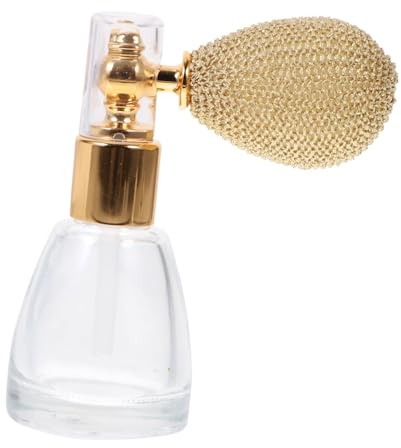 Botella Atomizadora de Perfume Vintage Recargable de Vidrio 10ml Dorado