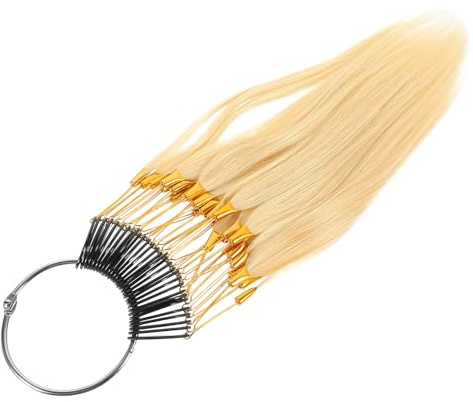 Mobestech 30 pièces Échantillons Cheveux Naturels Kit Test Couleur Mèches Vrai Cheveux Nuancier Professionnel Coiffure