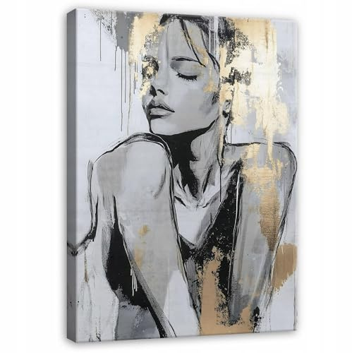 WallArena Leinwand Bilder 80x120 cm | Frau, Leinwandbilder, Bild auf leinwand, Format: 80x120 cm (BxH) - einteilig auf Canvas Leinwand. Das Leinwand