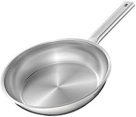 Rostique 28 cm Stainless Steel Frying Pan, Suitable for All Cooking Hobs | No Coating, PTFE, PFAS and PFOA Free
