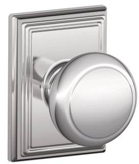 SCHLAGE F10 and 625 ADD F10AND625ADD Addison Collection Andover Passage Knob, Bright Chrome