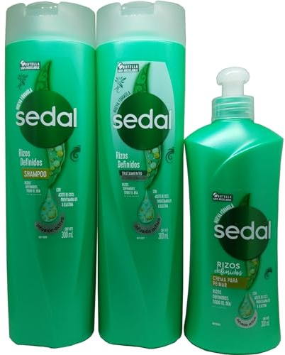 Sedal - Set de soins capillaires pour cheveux bouclés - 3 pc - Sans parabène - Entretien des boucles et réduction des frisottis