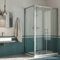 Box Doccia 80x100 AP. 100 CM H185 trasparente mod. Sintesi Duo 2 Ante