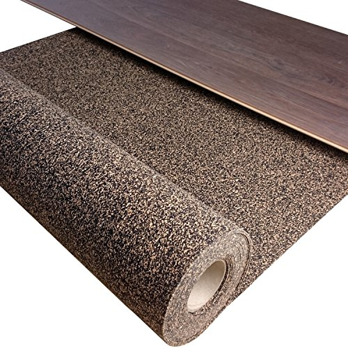 1 m²/Rubber Cork (Cork) Footsteps Acoustic Sound Insulation and Walking Noises For Parquet, Cork, and Vinyl Floors – E.g. for Carpet Carpets – Thickness: 3 mm – Footstep Sound Insulation Approx. 20 dB (A) – We Make Your Floor Quiet.