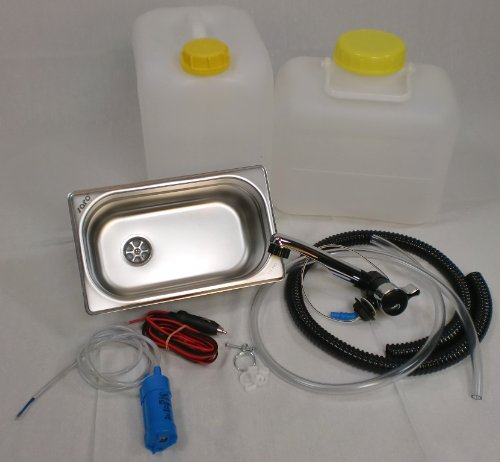 Wasseranlage Imbisswagen Verkaufsanhänger Campingküche Bausatz Spüle 265x160x200 London (ad-ideen)