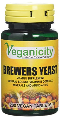Veganicity Brewers Yeast Energy and General Well Being 300mg Supplement 200 Tablets Pack of 2