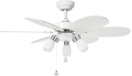 Sulion Vt 36 3L Blanco 6P Multicolor Tones - Ventilador de techo, color Blanco/P.Blanco/Multicolor