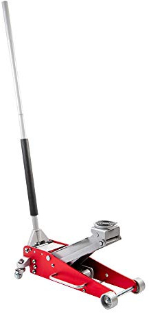 STIER Hydraulik Rangier-Wagenheber, belastbar mit 2,5 Tonnen, Autowagenheber, aus Aluminium, sehr geringe Unterfahrtiefe, Autoheber mit Doppelkolben, Gewicht 26 kg, max. Hubhöhe 465 mm