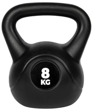 VirtuFit PVC Kettlebell - 8 kg - Schwarz