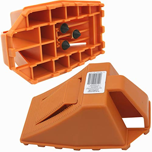 1x Unterlegkeil Bremskeil Radkeil PKW LKW Anhänger Wohnwagen mit Blockiersystem orange